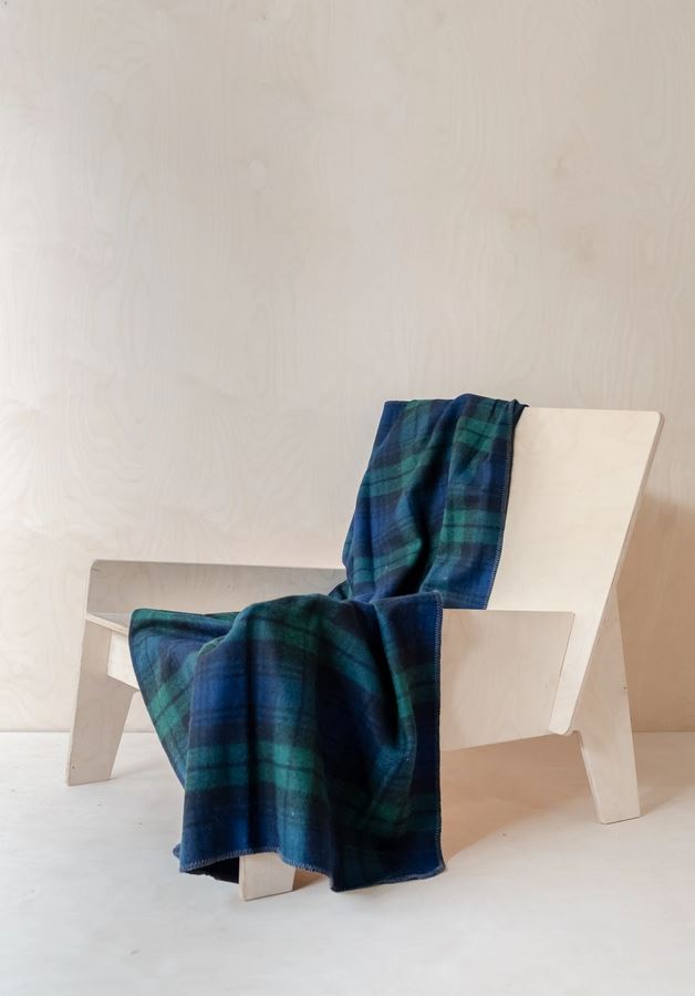 The Tartan Blanket Co - Wool Blanket - Black Watch Tartan